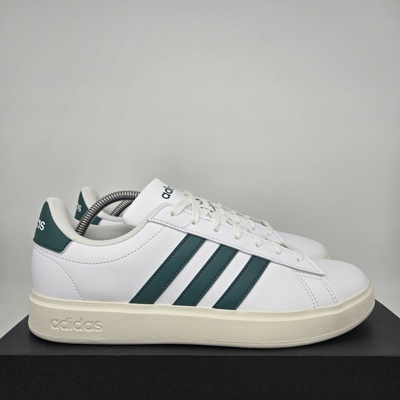 Adidas Men\'s Grand Court 2.0 \'Cloud White Collegiate Green\' Shoes JR2224 Size 13 main image 5